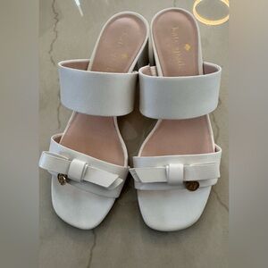 Kate Spade Helena Two Band Bow Mules with Bow & Charm
